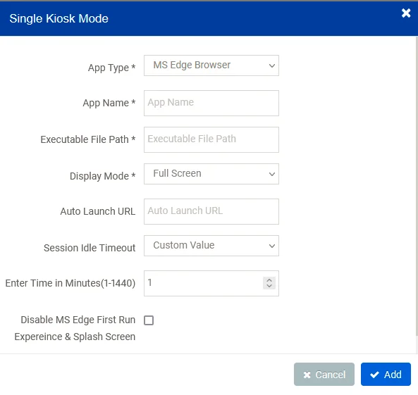 run webpage in kiosk mode on windows 11